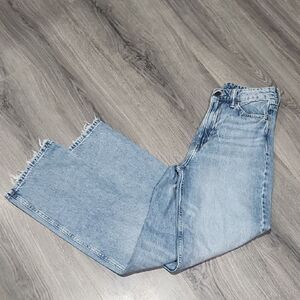 &Denim Med Blue High Waisted Jeans
